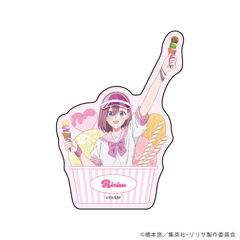 ダイカットステッカー「2.5次元の誘惑」09/天乃リリサ アイスパーラーver.(描き下ろしイラスト)