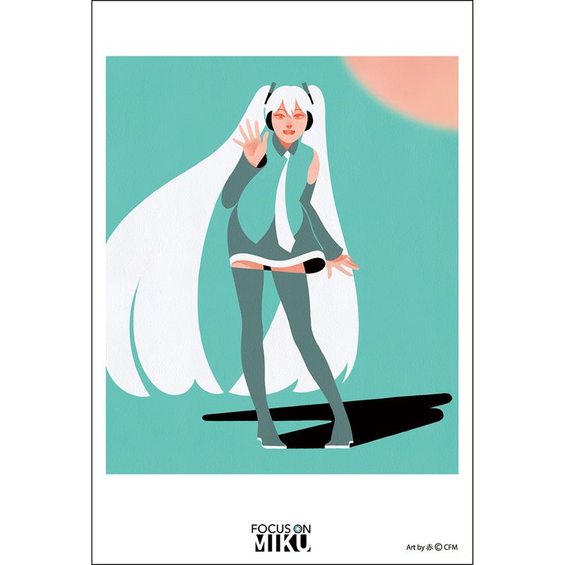 FOCUS ON MIKU ポストカード 赤