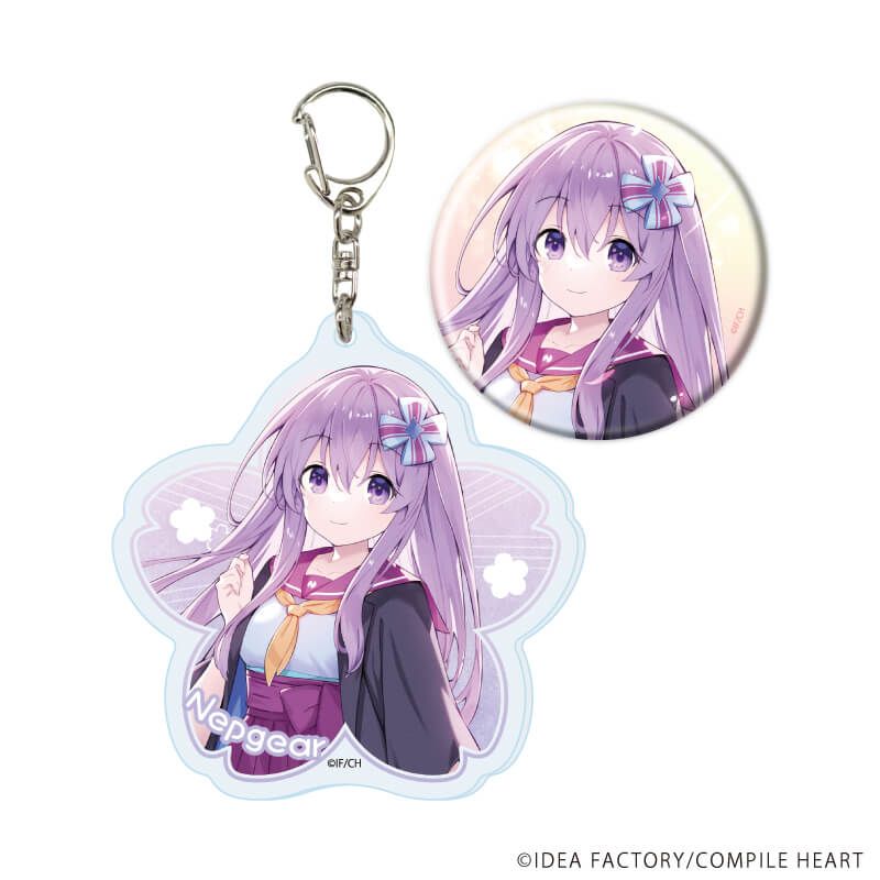 アクリルキーホルダー＆缶バッジセット「超次元ゲイム ネプテューヌ」02/ネプギア(桜)(公式イラスト)