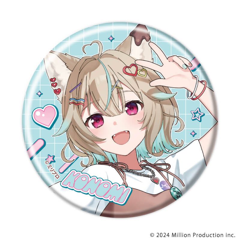 缶バッジ「Million Production」07/ブラインド(5種) お揃いTシャツver.(描き起こしイラスト)