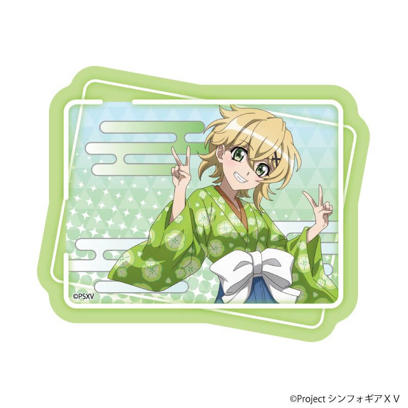 ダイカットステッカー「戦姫絶唱シンフォギアＸＶ」14/暁切歌 着物×Y2KVer.(描き下ろしイラスト)