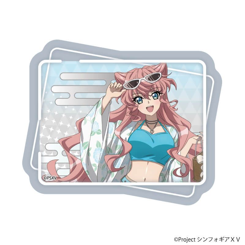 ダイカットステッカー「戦姫絶唱シンフォギアＸＶ」12/マリア・カデンツァヴナ・イヴ 着物×Y2KVer.(描き下ろしイラスト)