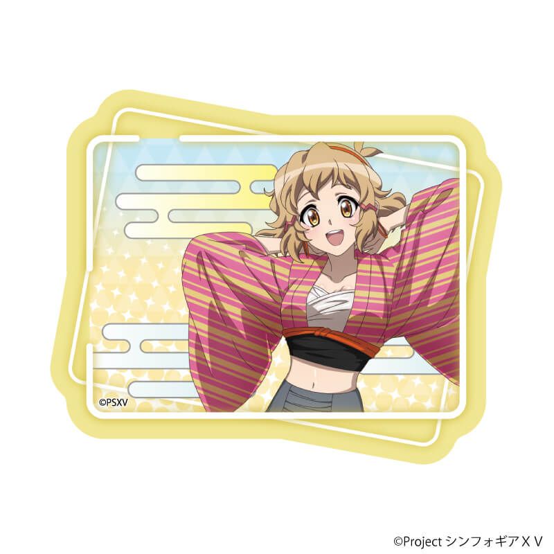 ダイカットステッカー「戦姫絶唱シンフォギアＸＶ」09/立花響 着物×Y2KVer.(描き下ろしイラスト)