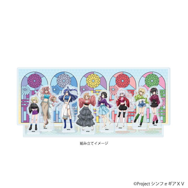 アクリルジオラマ「戦姫絶唱シンフォギアＸＶ」02/集合デザイン 着物×Y2KVer.(描き下ろしイラスト)