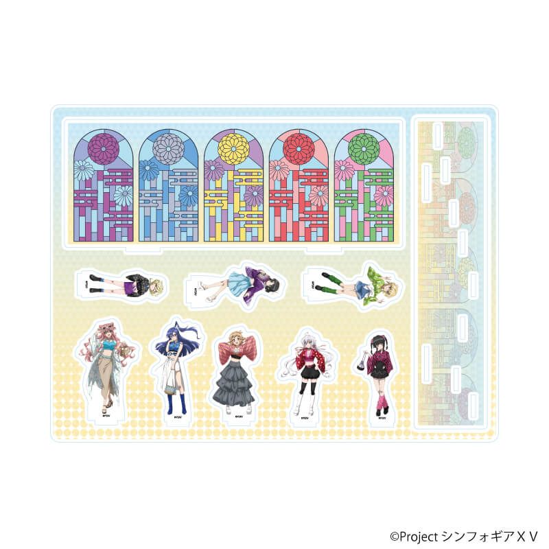アクリルジオラマ「戦姫絶唱シンフォギアＸＶ」02/集合デザイン 着物×Y2KVer.(描き下ろしイラスト)