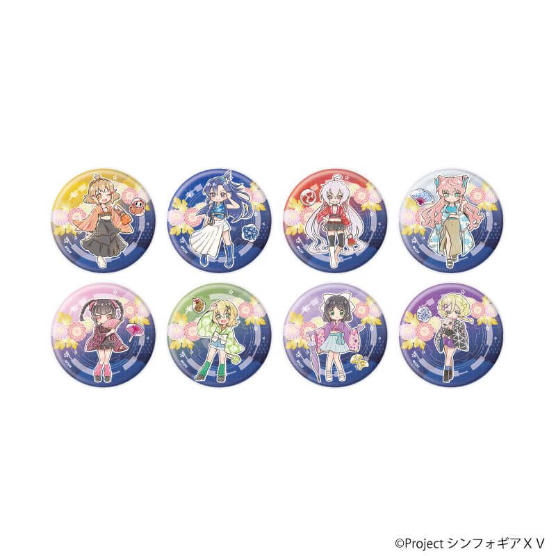 缶バッジ「戦姫絶唱シンフォギアＸＶ」31/コンプリートセット(全8種) 着物×Y2KVer.(グラフアートイラスト)