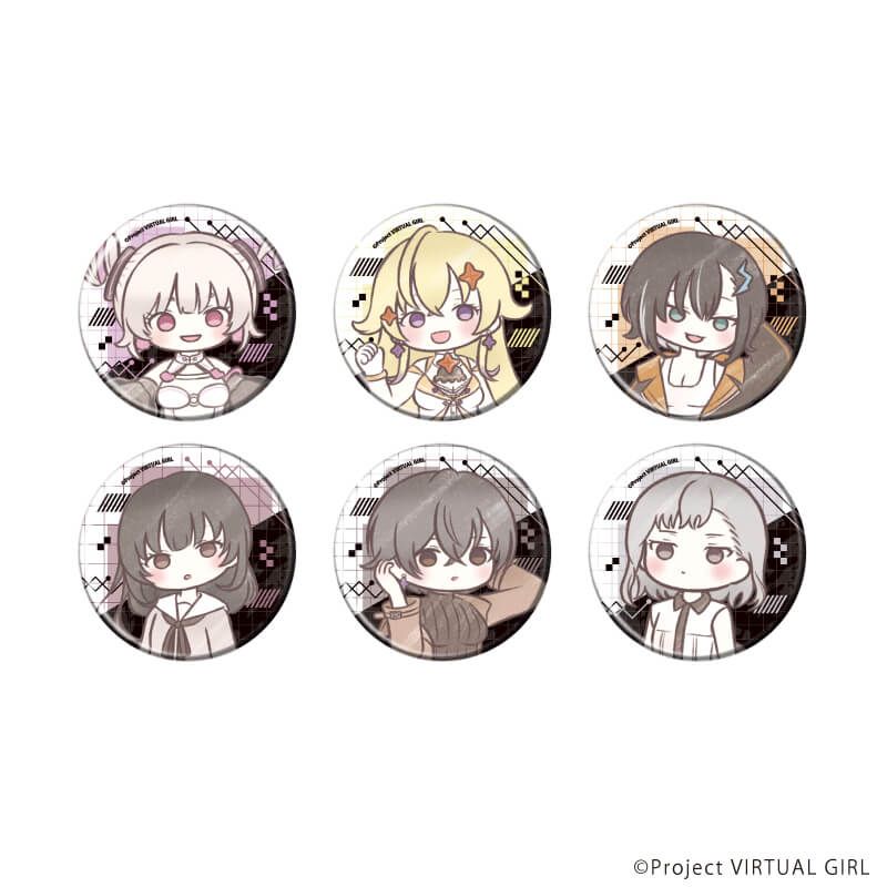 缶バッジ「VIRTUAL GIRL @ WORLD'S END」02/ブラインド(6種)(グラフアートイラスト)