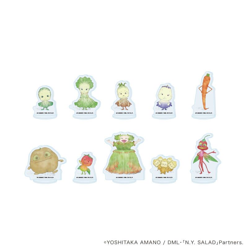 アクリルぷちスタンド「やさいのようせい N.Y.SALAD」01/コンプリートセット(全10種)(公式イラスト)