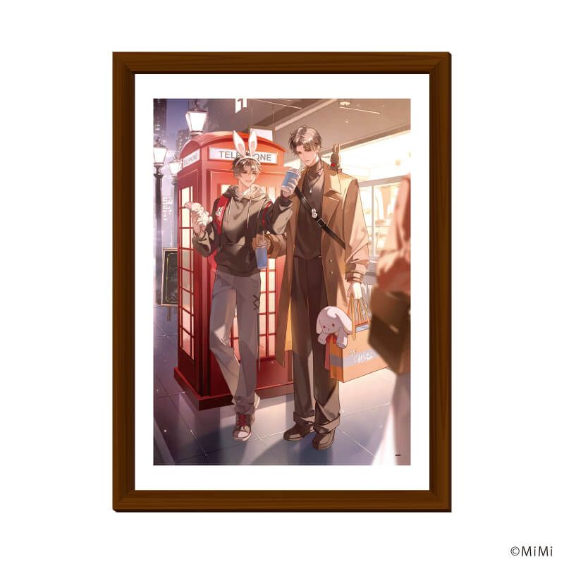 額縁入りプレミアム複製原画(L)「大河幻想ラジオドラマ「魔道祖師」」02/魏無羨&藍忘機(現代) デートver.(描き下ろしイラスト)