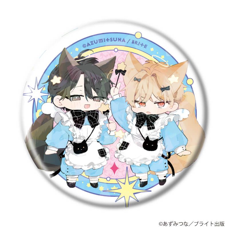 ホログラム缶バッジ(57mm)「MeroMero cafe」01/ブラインド(7種)(描き下ろしイラスト)
