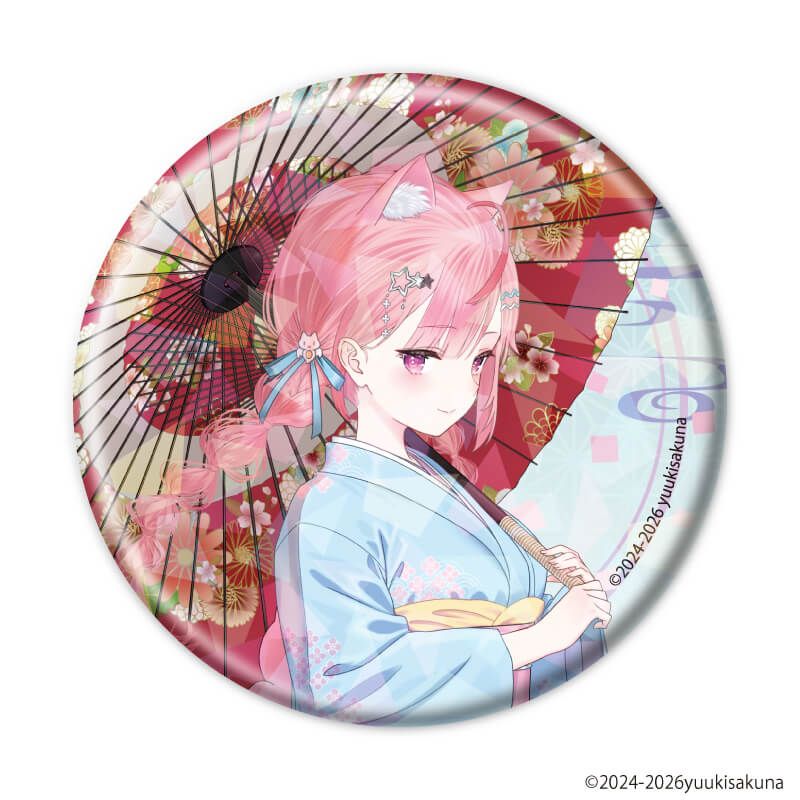 ホログラム缶バッジ(57mm)「結城さくな」01/コンプリートセット(全7種)(描き下ろし＆ミニキャライラスト)