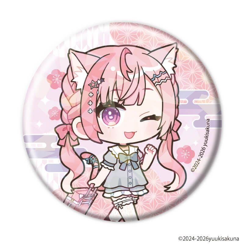 ホログラム缶バッジ(57mm)「結城さくな」01/コンプリートセット(全7種)(描き下ろし＆ミニキャライラスト)
