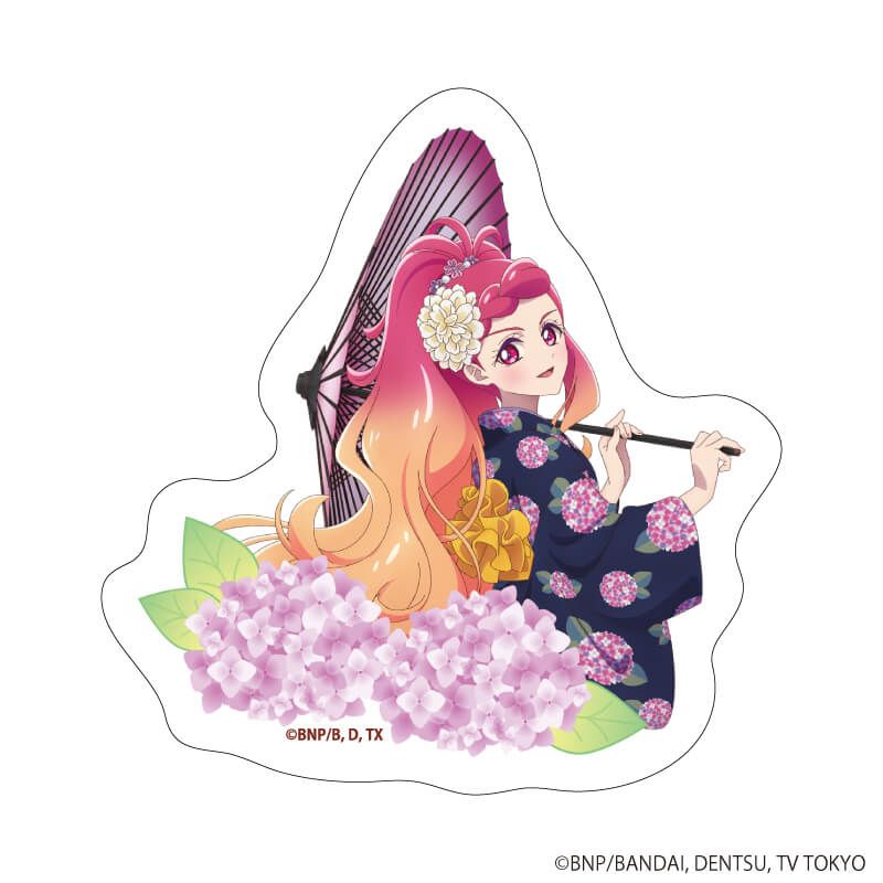 ダイカットステッカー「アイカツフレンズ！」03/天翔ひびき 梅雨ver.(描き下ろしイラスト)