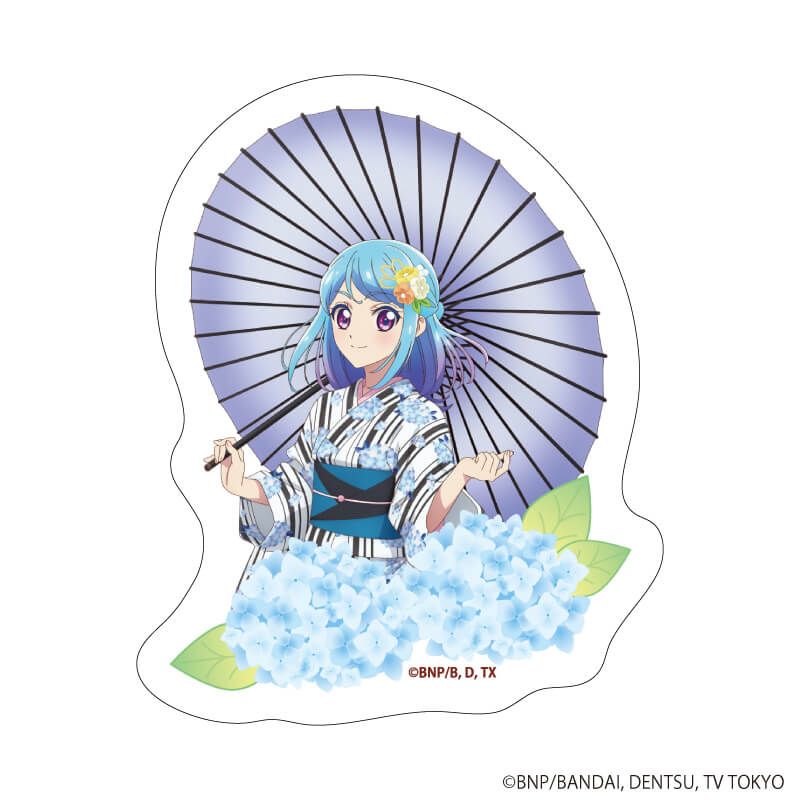 ダイカットステッカー「アイカツフレンズ！」02/湊みお 梅雨ver.(描き下ろしイラスト)