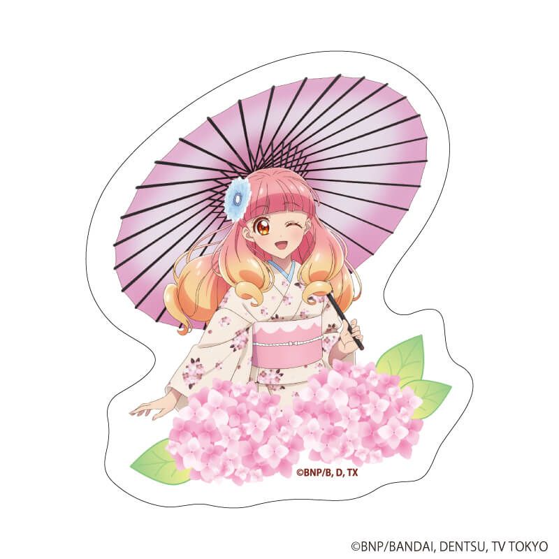 ダイカットステッカー「アイカツフレンズ！」01/友希あいね 梅雨ver.(描き下ろしイラスト)
