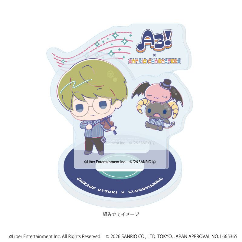 アクリルスタンドプレート「A3!×Sanrio characters」30/卯木 千景×ルロロマニック(コラボイラスト)