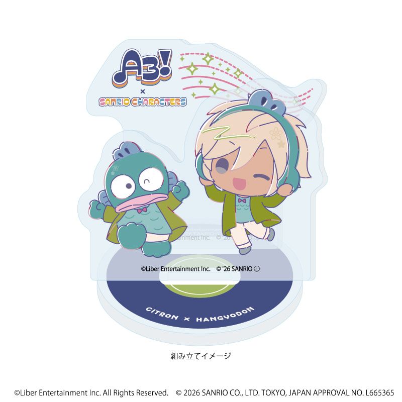 アクリルスタンドプレート「A3!×Sanrio characters」29/シトロン×ハンギョドン(コラボイラスト)