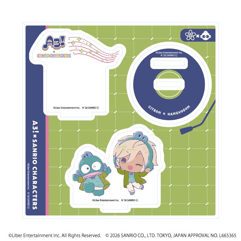 アクリルスタンドプレート「A3!×Sanrio characters」29/シトロン×ハンギョドン(コラボイラスト)