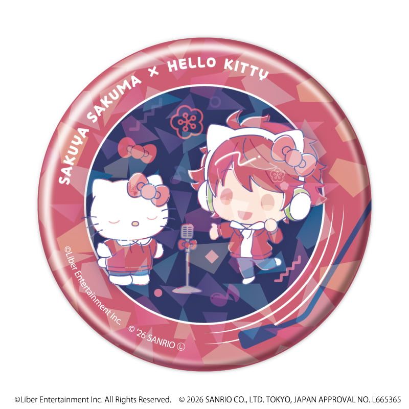 ホログラム缶バッジ(57mm)「A3!×Sanrio characters」01/コンプリートセット(全12種)春組&夏組(コラボイラスト)