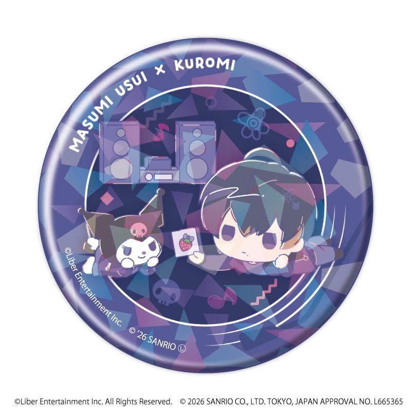 ホログラム缶バッジ(57mm)「A3!×Sanrio characters」01/コンプリートセット(全12種)春組&夏組(コラボイラスト)