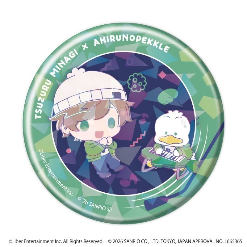 ホログラム缶バッジ(57mm)「A3!×Sanrio characters」01/コンプリートセット(全12種)春組&夏組(コラボイラスト)