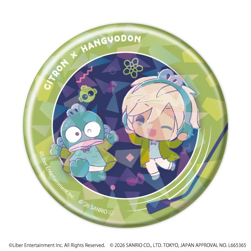 ホログラム缶バッジ(57mm)「A3!×Sanrio characters」01/コンプリートセット(全12種)春組&夏組(コラボイラスト)