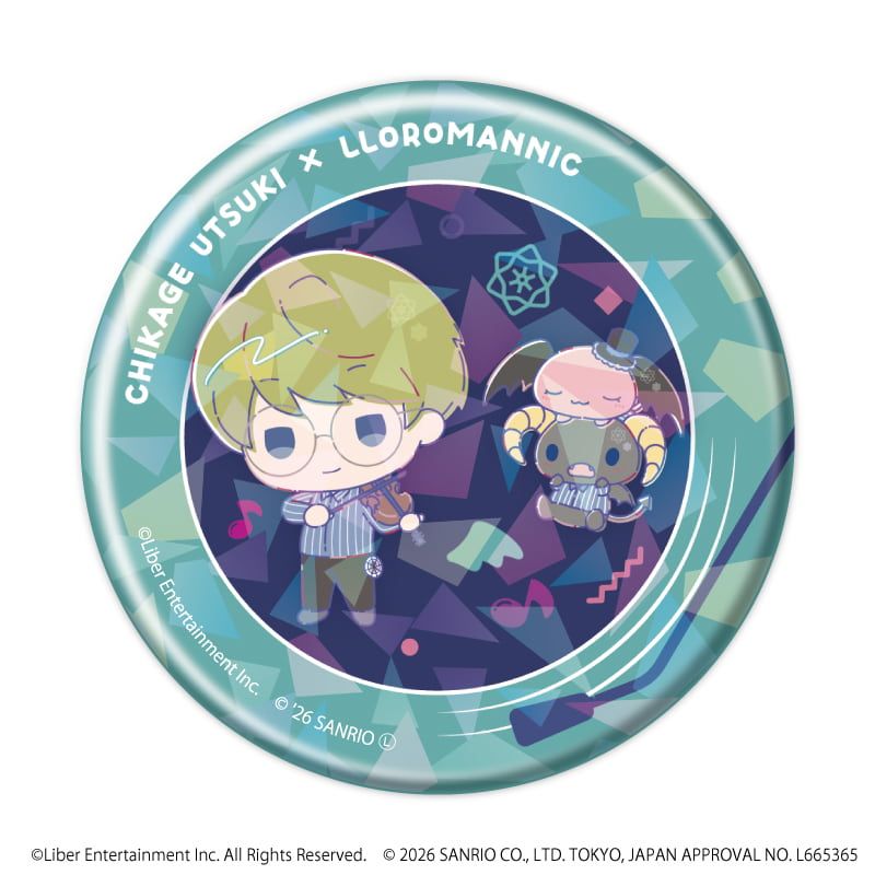 ホログラム缶バッジ(57mm)「A3!×Sanrio characters」01/コンプリートセット(全12種)春組&夏組(コラボイラスト)