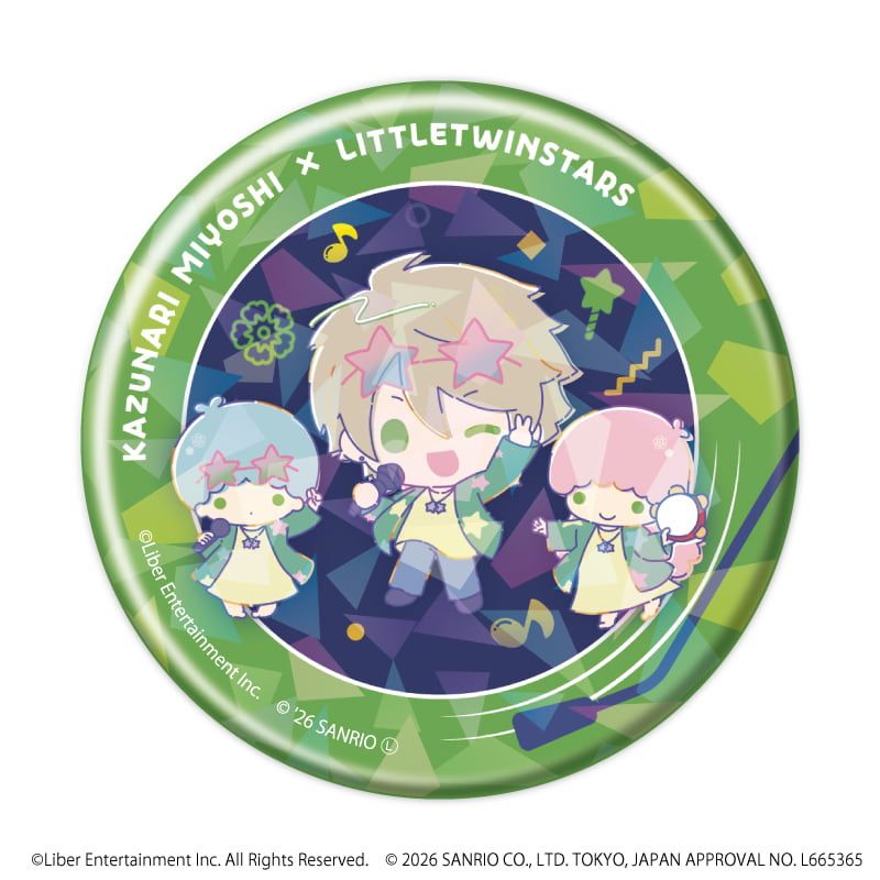 ホログラム缶バッジ(57mm)「A3!×Sanrio characters」01/コンプリートセット(全12種)春組&夏組(コラボイラスト)