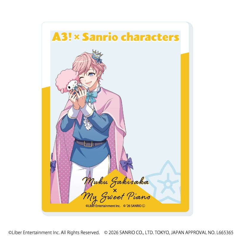 アクリルカード「A3!×Sanrio characters」20/向坂 椋×マイスウィートピアノ(コラボイラスト)