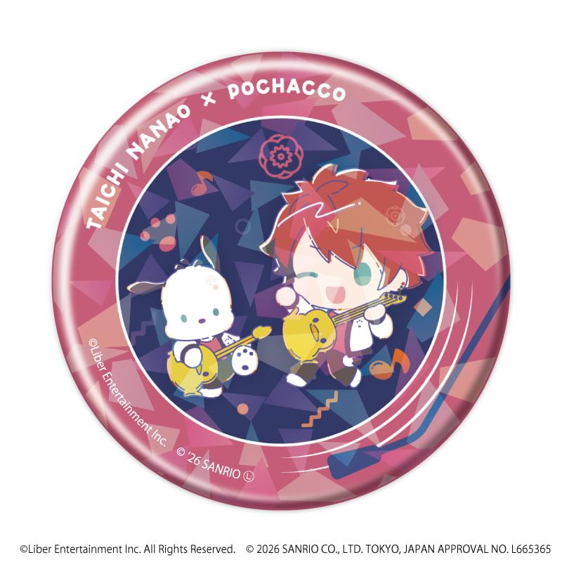 ホログラム缶バッジ(57mm)「A3!×Sanrio characters」02/ブラインド(12