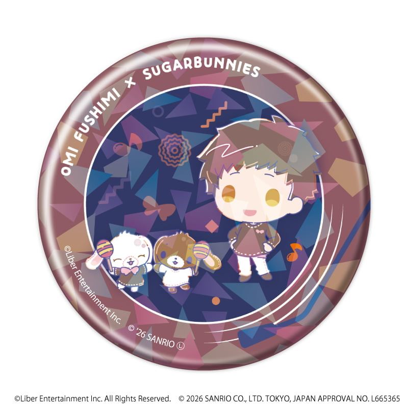 ホログラム缶バッジ(57mm)「A3!×Sanrio characters」02/ブラインド(12種)秋組&冬組(コラボイラスト)