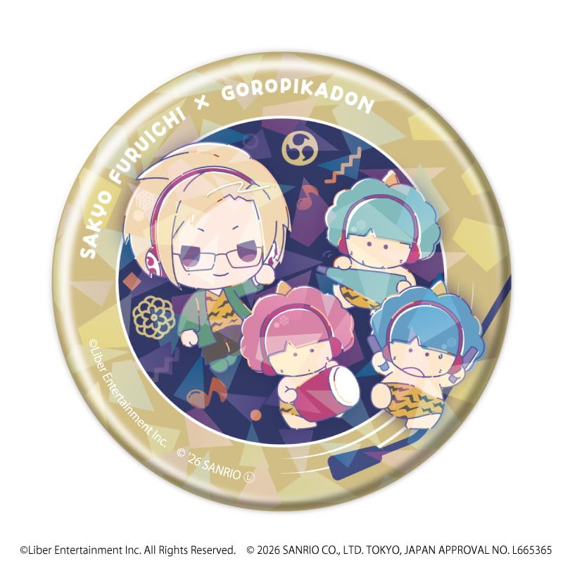 ホログラム缶バッジ(57mm)「A3!×Sanrio characters」02/ブラインド(12
