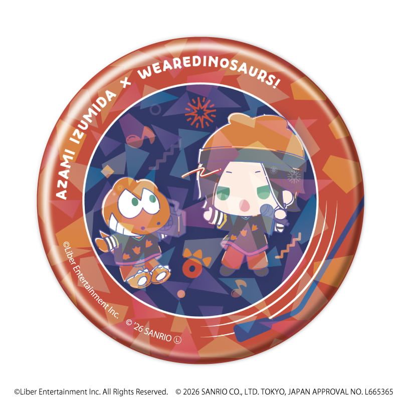 ホログラム缶バッジ(57mm)「A3!×Sanrio characters」02/ブラインド(12種)秋組&冬組(コラボイラスト)