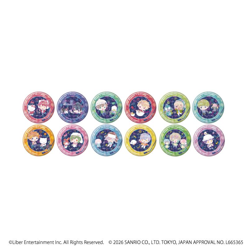 ホログラム缶バッジ(57mm)「A3!×Sanrio characters」01/ブラインド(12