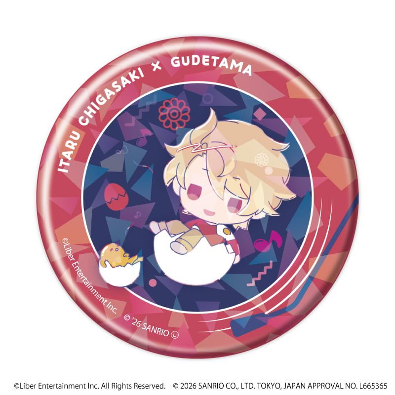 ホログラム缶バッジ(57mm)「A3!×Sanrio characters」01/ブラインド(12種)春組&夏組(コラボイラスト)