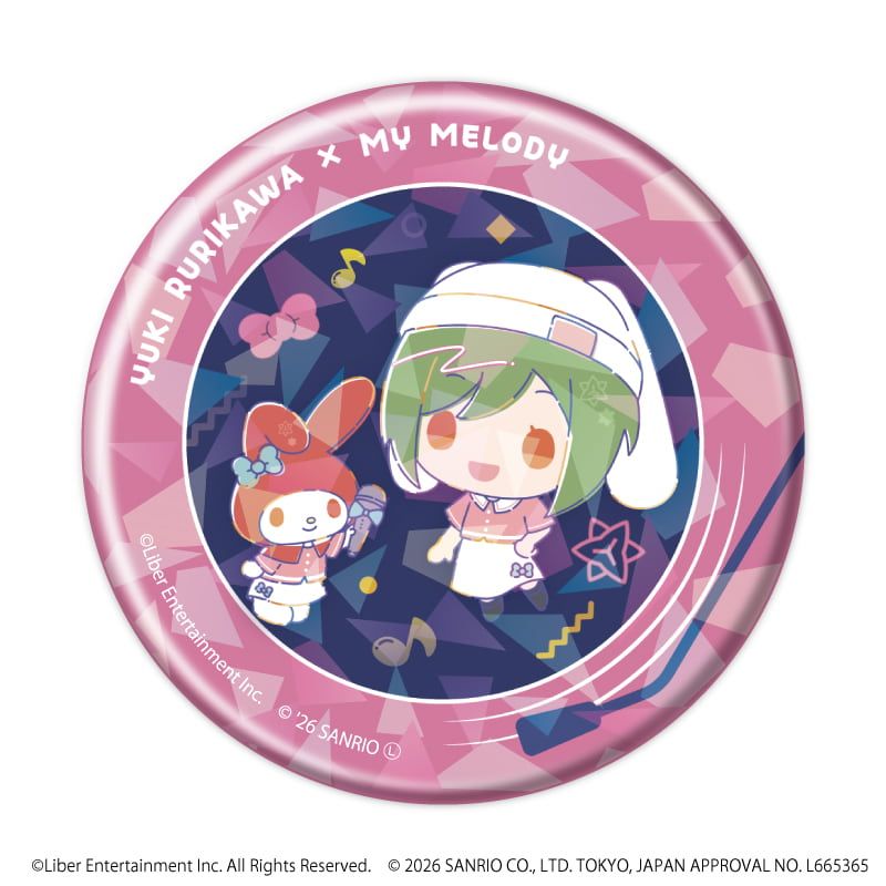 ホログラム缶バッジ(57mm)「A3!×Sanrio characters」01/ブラインド(12種)春組&夏組(コラボイラスト)