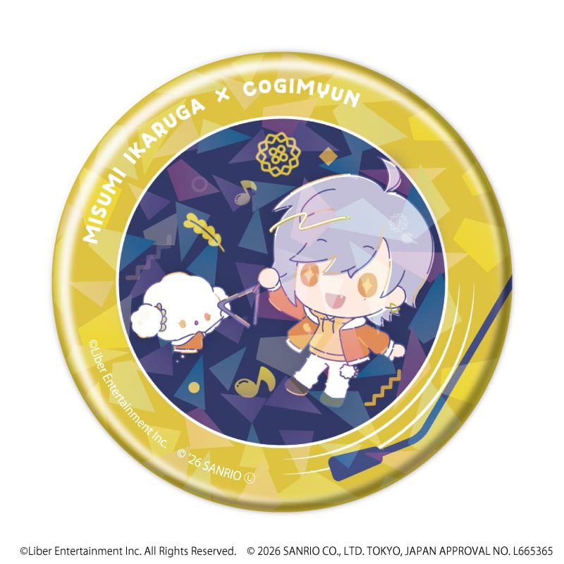 ホログラム缶バッジ(57mm)「A3!×Sanrio characters」01/ブラインド(12