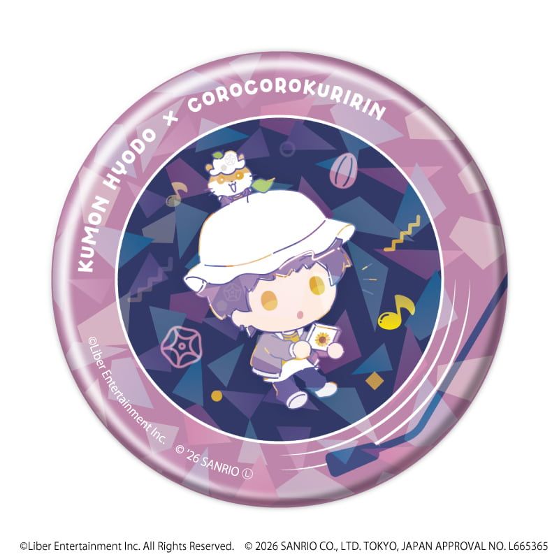 ホログラム缶バッジ(57mm)「A3!×Sanrio characters」01/ブラインド(12種)春組&夏組(コラボイラスト)
