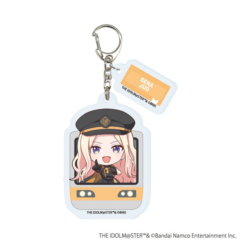 パーツ付きアクリルキーホルダー「学園アイドルマスター」03/駅員風衣装ver. コンプリートセット(全13種)(ミニキャライラスト)
