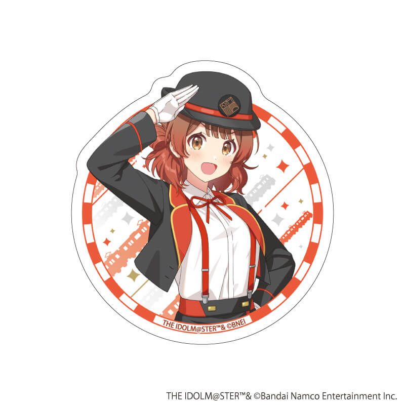 ダイカットステッカー「学園アイドルマスター」36/花海佑芽 駅員風衣装ver.(描き下ろしイラスト)