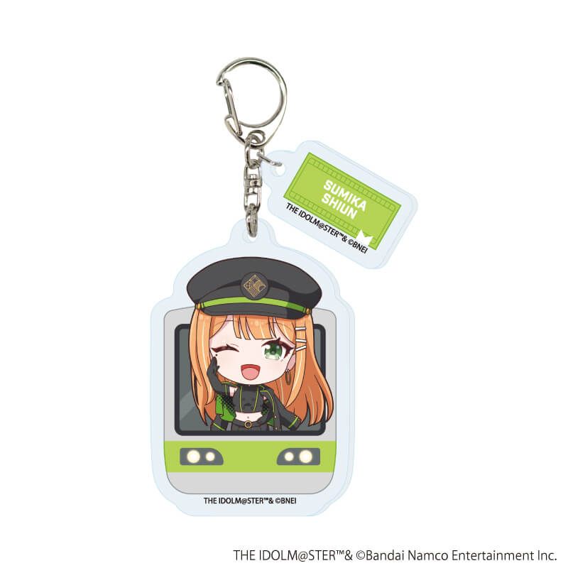 パーツ付きアクリルキーホルダー「学園アイドルマスター」03/駅員風衣装ver. トレーディング(13種)(ミニキャライラスト)
