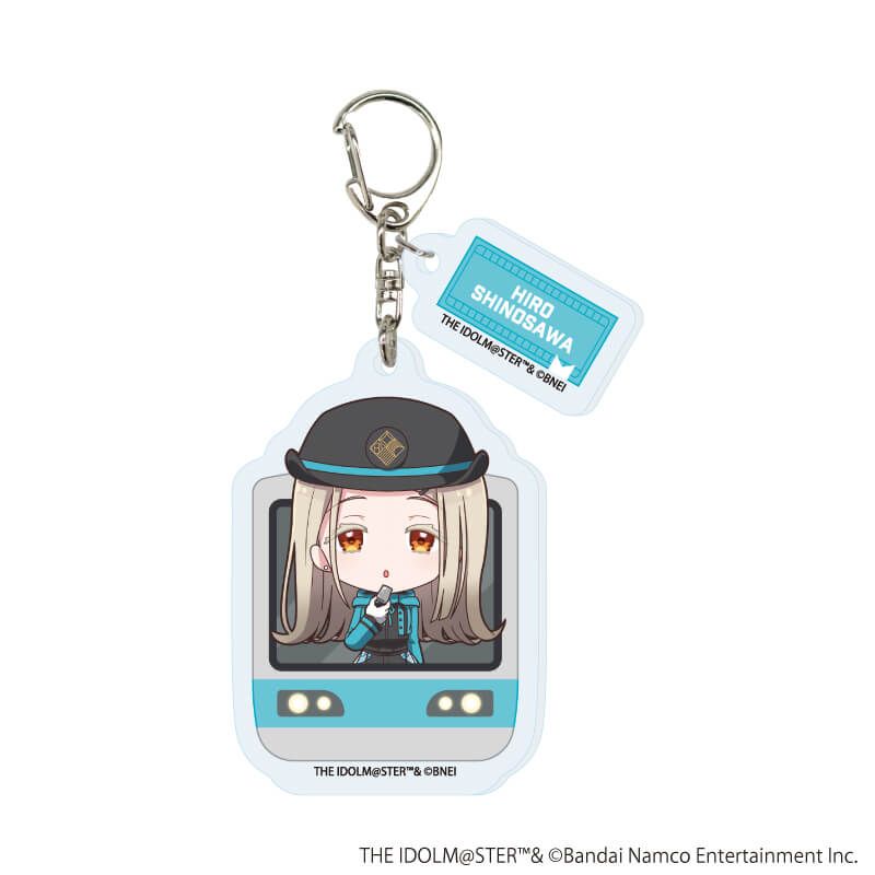 パーツ付きアクリルキーホルダー「学園アイドルマスター」03/駅員風衣装ver. トレーディング(13種)(ミニキャライラスト)
