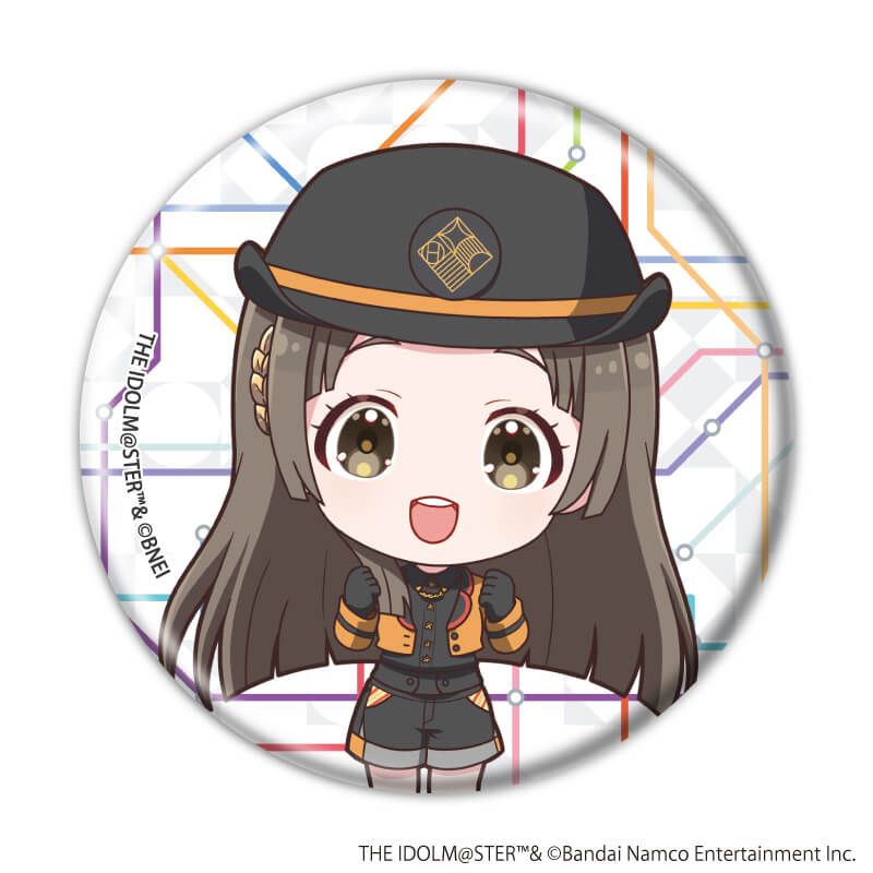 缶バッジ「学園アイドルマスター」06/駅員風衣装ver. トレーディング(13種)(ミニキャライラスト)
