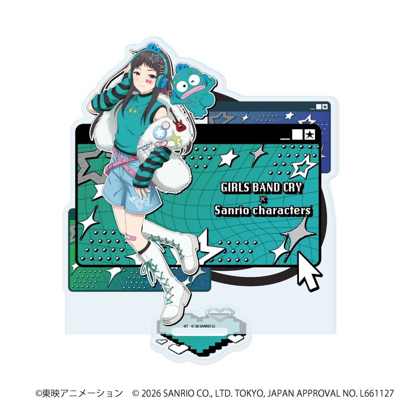 アクリルスタンド「ガールズバンドクライ×サンリオキャラクターズ」35/リン×ハンギョドン(コラボイラスト)