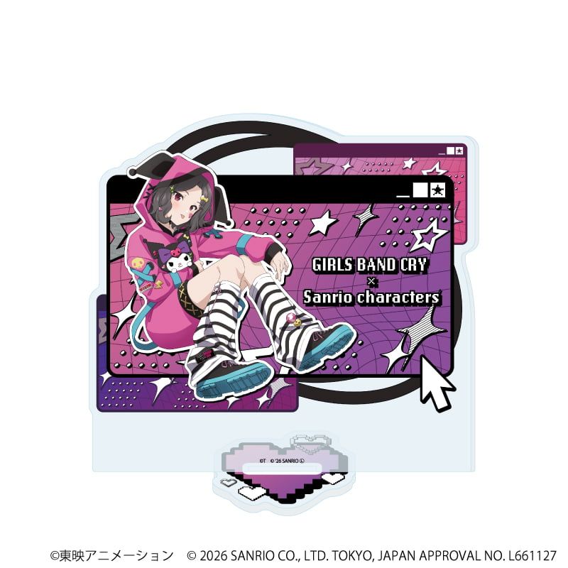 アクリルスタンド「ガールズバンドクライ×サンリオキャラクターズ」31/海老塚 智×クロミ(コラボイラスト)