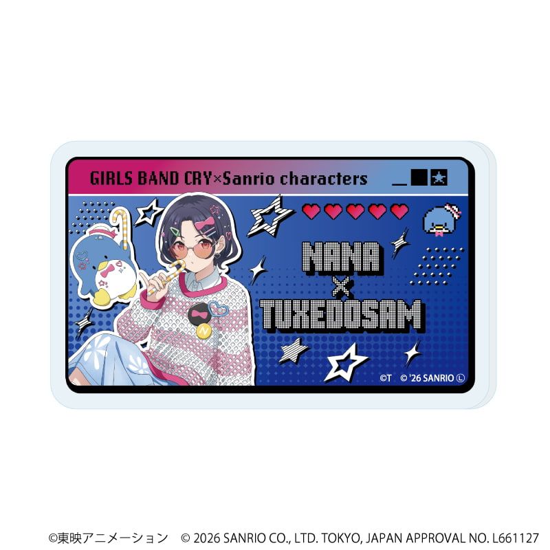 おなまえアクリルプレートバッジ「ガールズバンドクライ×サンリオキャラクターズ」02/コンプリートセット(全9種)(コラボイラスト)