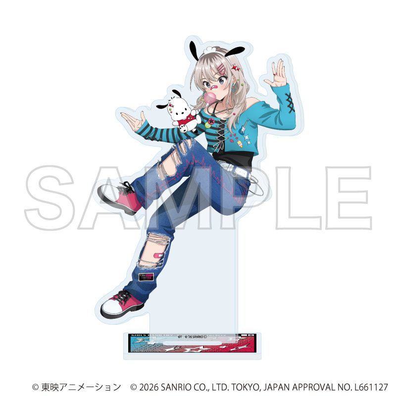 アクリルスタンド「ガールズバンドクライ×サンリオキャラクターズ」20/河原木 桃香×ポチャッコ(コラボイラスト)