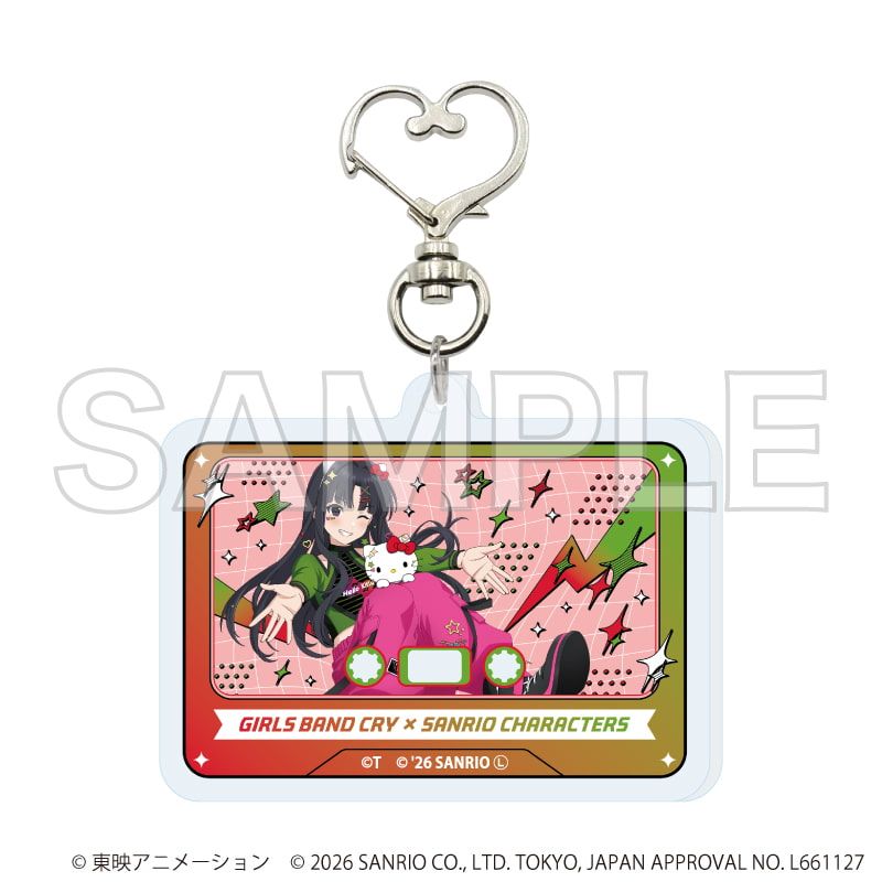 ハート型ナスカンアクリルキーホルダー「ガールズバンドクライ×サンリオキャラクターズ」01/コンプリートセット(全9種)(コラボイラスト)