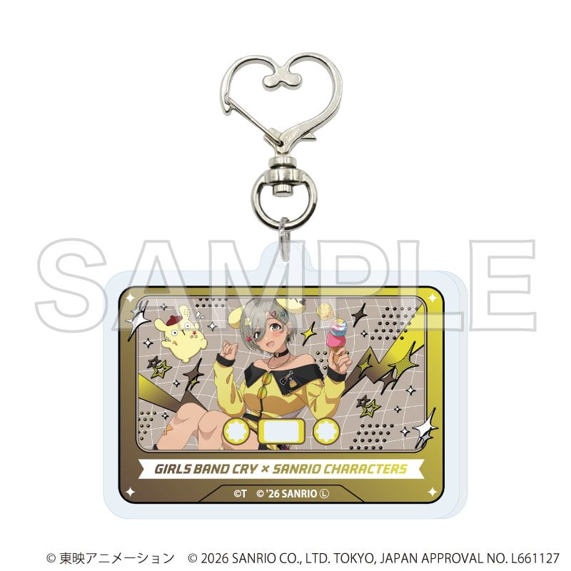 ハート型ナスカンアクリルキーホルダー「ガールズバンドクライ×サンリオキャラクターズ」01/コンプリートセット(全9種)(コラボイラスト)