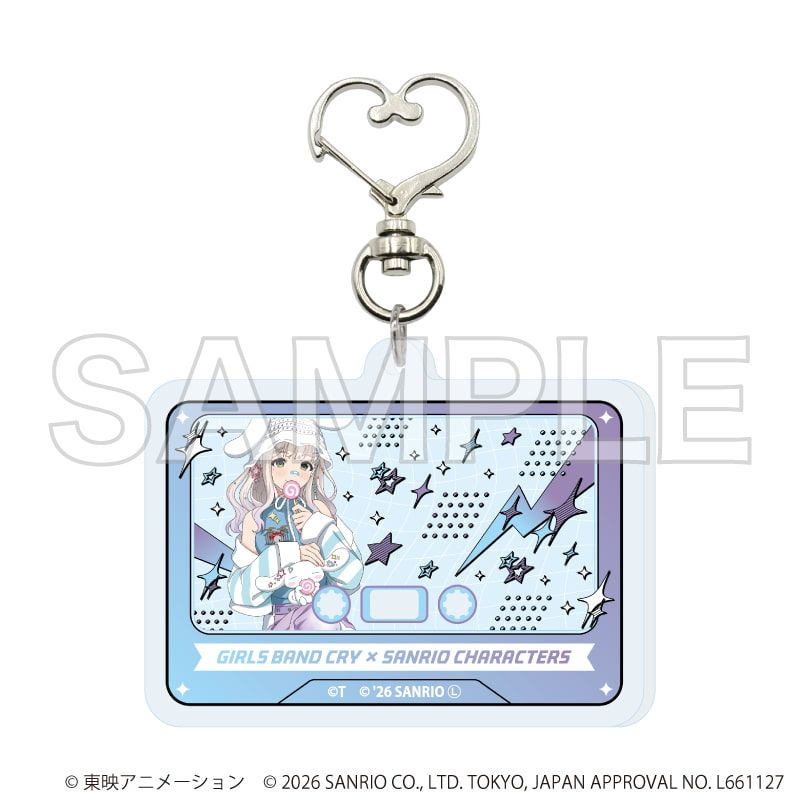 ハート型ナスカンアクリルキーホルダー「ガールズバンドクライ×サンリオキャラクターズ」01/コンプリートセット(全9種)(コラボイラスト)